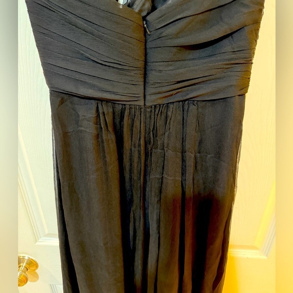 Amsale Black Ruched Sweetheart Gown worn once! offers welcome! - Picture 4 of 7